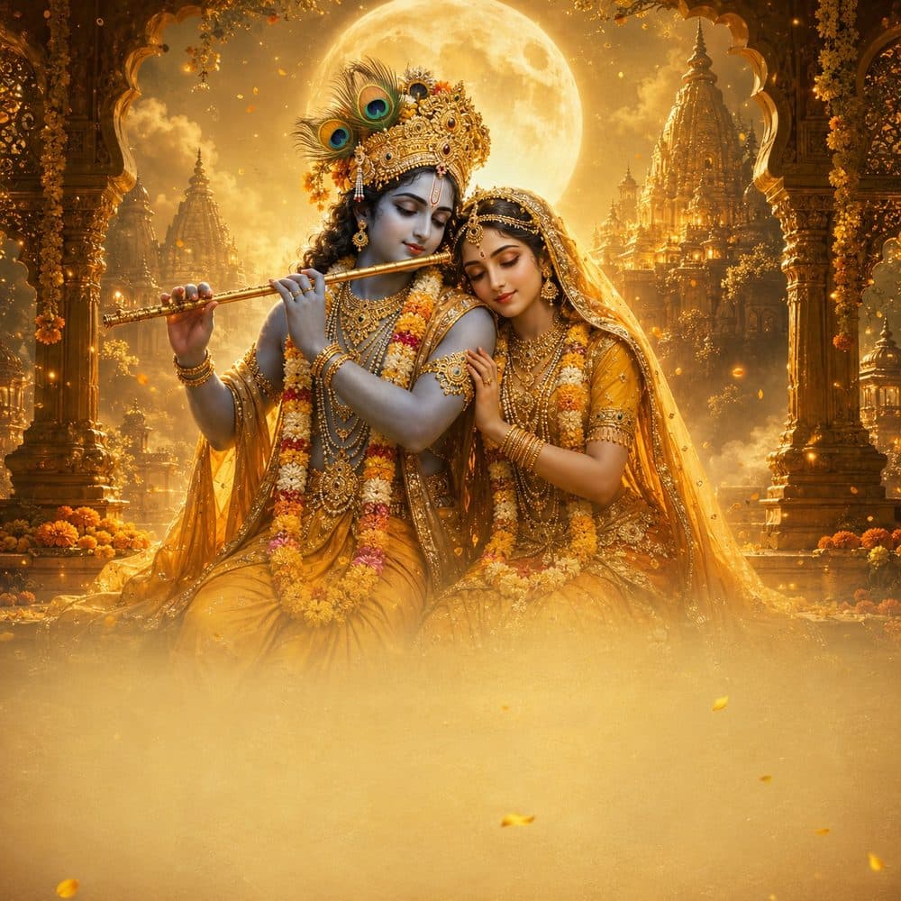 Radha Krishna Leela — poster for the Bhavya Kavikala Arts devotional theatre production